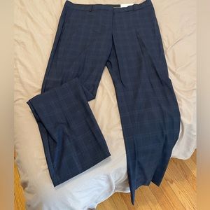 Women’s Tall Loft Navy Plaid Suit Pants